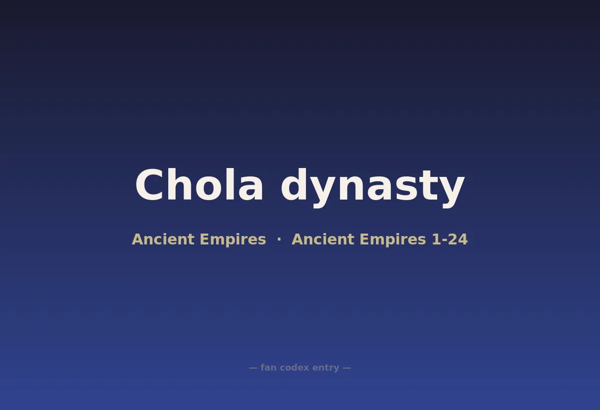 Chola dynasty