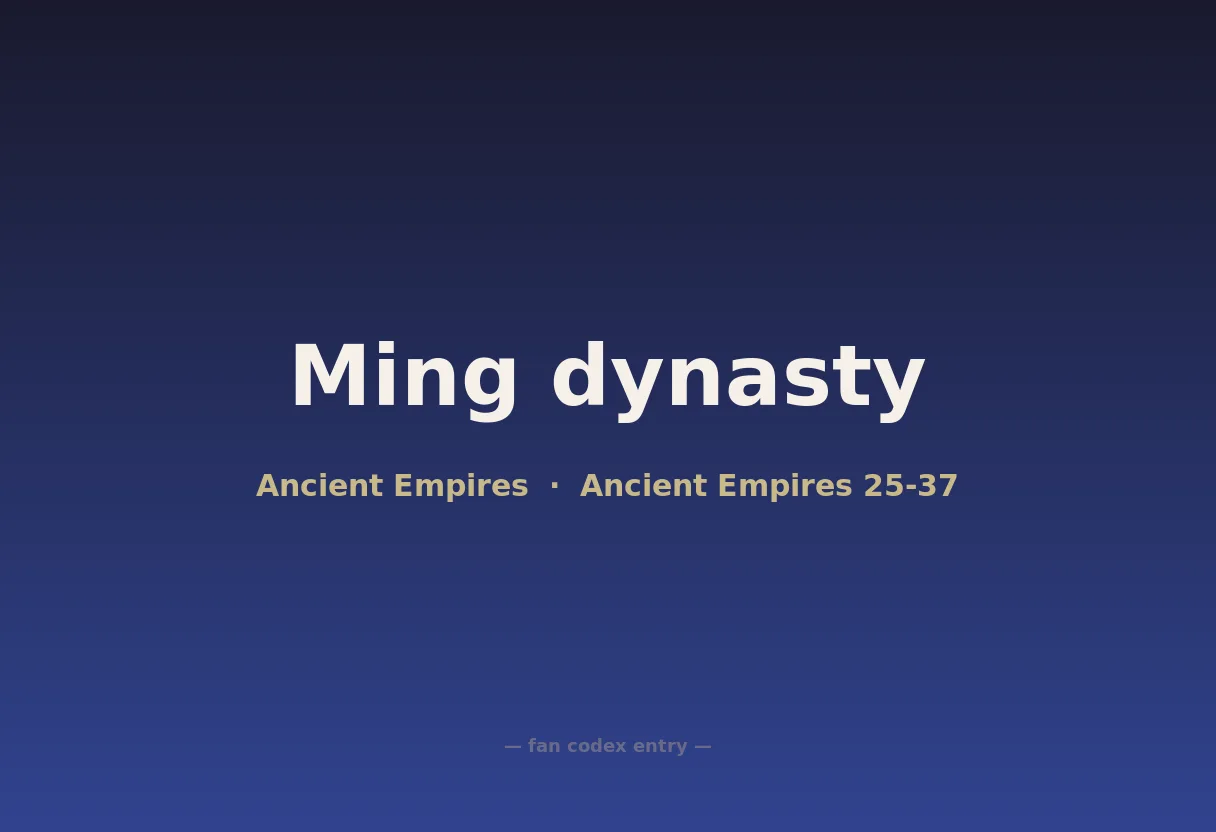 Ming dynasty
